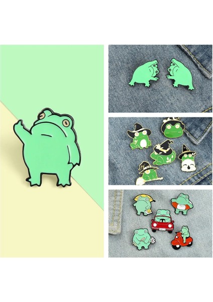 Açık Sarı Renk Sevimli Komik Kurbağa Broş Hareketi Hayvan Emaye Pin Denim Yaka Çanta Pin Anime Kurbağa Metal Rozet Takı Hediye Arkadaşlar Için Hediye (Yurt Dışından) fiyatları