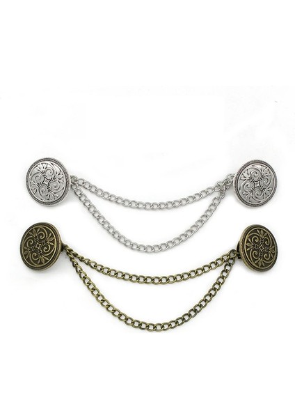 Stil 5 7 Stilleri Çiçek Yaprak Yuvarlak Şekil Zincir Hırka Klip Vintage Unisex Püskül Pelerin Gömlek Takım Elbise Yaka Tokaları Takı Broş Hediye (Yurt Dışından)