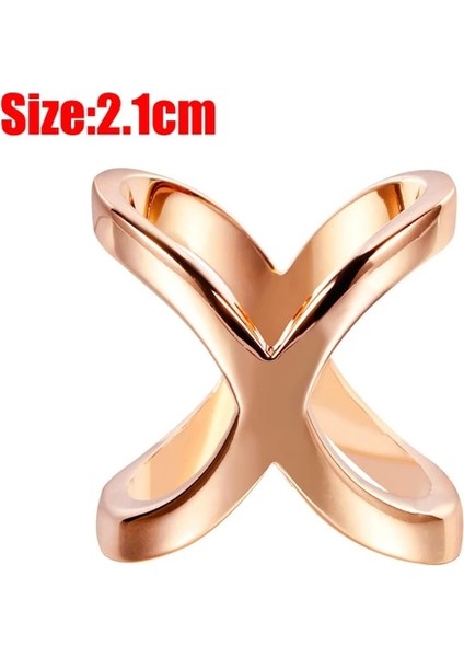 2.1cm-Gül Altın Basit Çapraz Eşarp Klip x Şekli Metal Kadınlar Için Hollow Yay Atkılar Toka Tutucu Şallar Takı Giyim Aksesuarları (Yurt Dışından)