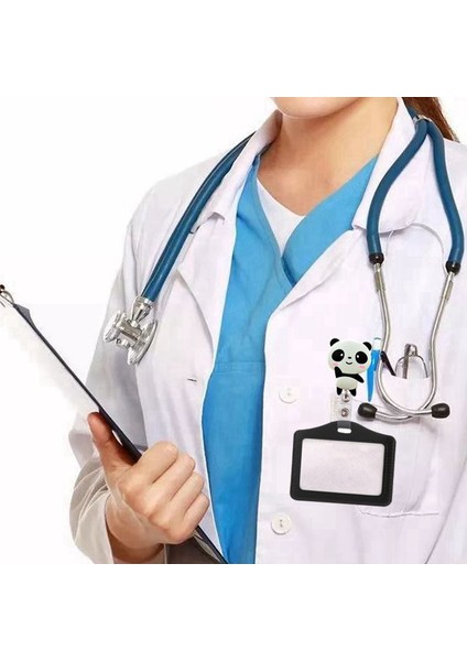 13 Güzel Karikatür Hayvanlar Geri Çekilebilir Hemşire Doktor Rozeti Makara Klipleri Anahtarlıklar Gülümseme Hastane Tıp Öğrencileri Kimlik Kartvizit Tutucu (Yurt Dışından)
