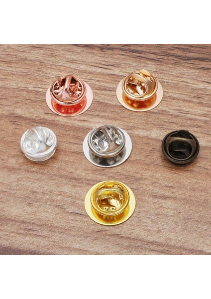 Kc Altın Seti 6.5mm Pimleri Tepsi 50 Takım 10/15MM Broş Rozet Damızlık Taban Pin Klip Tutucu Diy Takı Yapımı Için Kelebek Sıkma Toka Konfeksiyon Broş Aksesuarları (Yurt Dışından) modelleri