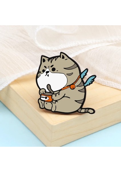 Gurur Kedi 25 Tarzı Çift Siyah Beyaz Kedi Emaye Pin Karikatür Pro Kediler Bıçak Broş Cadı Kaçak Kitty Pençe Balık Kemik Rozeti Takı Hediye (Yurt Dışından)