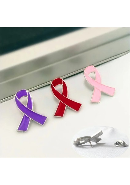 G Moda Renkli Şerit Broş Papyon Sembolü Pin Simgesi Aşk Bakımı Hiv Aids Rozeti Kazak Sırt Çantası Takı Aksesuarları (Yurt Dışından)