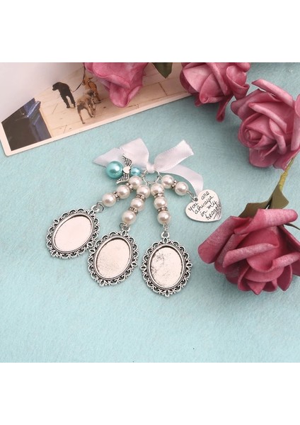 Melek 3 Kolye Düğün Buket Charm Dantel Oval Gelin Buketi Melek Charm Anıt Fotoğraf Charm Sen Her Zaman Kalbimdesin Charm (Yurt Dışından) indirimleri