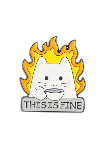 Stil 4 Karikatür Kedi Emaye Pin I'm Güzel Alıntı Metal Sevimli Hayvanlar Bıçak Rozeti Yaka Elbise Broş Takı Hediye Sırt Çantası Arkadaşlar Için Hediye (Yurt Dışından)