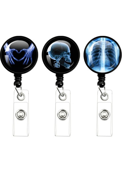 11 Yaratıcı Geri Çekilebilir X-Ray Rozet Makara Radyoloji Rozet Makara Tutucu Rozet Makara Hemşire Doktor Öğrenci Kartı Makarası Klip Ofis Malzemeleri (Yurt Dışından) fiyatları