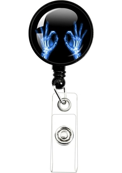 11 Yaratıcı Geri Çekilebilir X-Ray Rozet Makara Radyoloji Rozet Makara Tutucu Rozet Makara Hemşire Doktor Öğrenci Kartı Makarası Klip Ofis Malzemeleri (Yurt Dışından) fırsatları