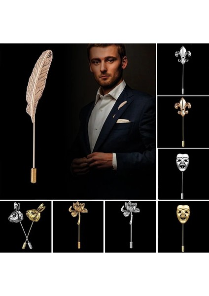 M17 Altın Aslsaw Çok Stilleri Uzun Iğne Ekleme Kapağı Metal Broş Pin Takım Elbise Gömlek Yaka Pimleri Korsaj Broşlar Hem Erkekler Hem De Kadınlar Için (Yurt Dışından) fiyatları