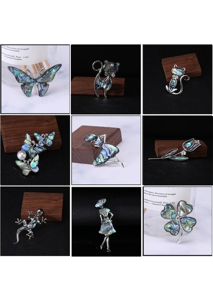 D34 Siyah Yeşil Dmari Kadın Broş Lüks Giyim Hayvanlar ve Böcekler Hayali Kabuk Yaka Pin Kore Moda Özel Tasarım Aksesuarları (Yurt Dışından) fiyatları