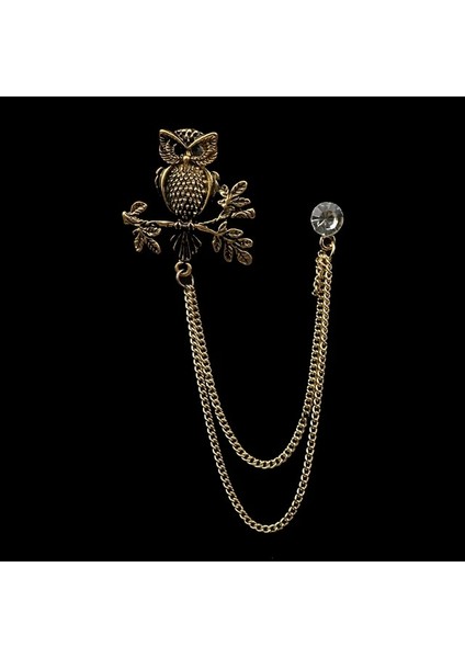 16 Moda Beyefendi Püskül Broş Erkek Takım Elbise Gömlek Yaka Zincir Yaka Pin Aslan Ejderha Geyik Retro Düğün Yemeği Aksesuarları (Yurt Dışından)