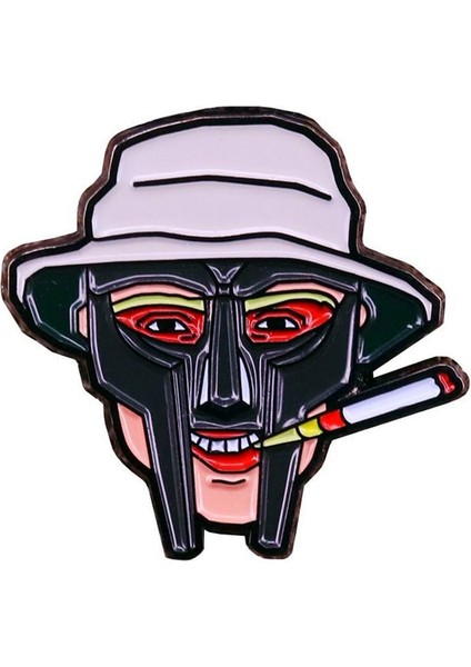 Stil 7 Gökkuşağı Mf Doom Demir Maske Broş 90 S Hip Hop Rapçi Emaye Rozet Pin Yaka Sert Metal Pimler Broş Rozetleri Nefis Takı (Yurt Dışından) modelleri