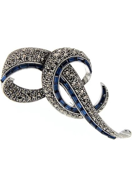 Mavi Cindy Xiang Rhinestone Vintage Yay Broş Kadınlar Için Zarif Moda Pin 3 Renk Mevcuttur Ilmek Aksesuarları Hediye (Yurt Dışından)