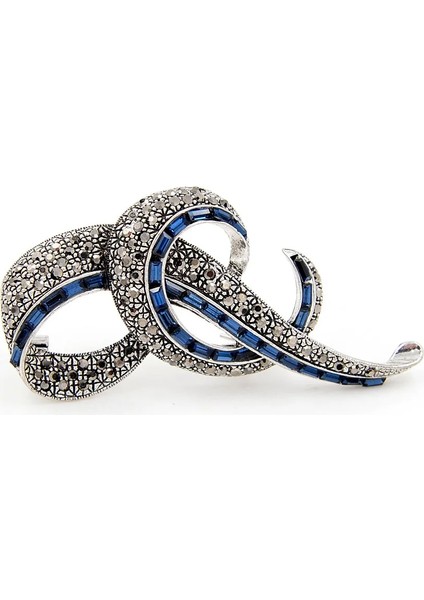 Mavi Cindy Xiang Rhinestone Vintage Yay Broş Kadınlar Için Zarif Moda Pin 3 Renk Mevcuttur Ilmek Aksesuarları Hediye (Yurt Dışından)