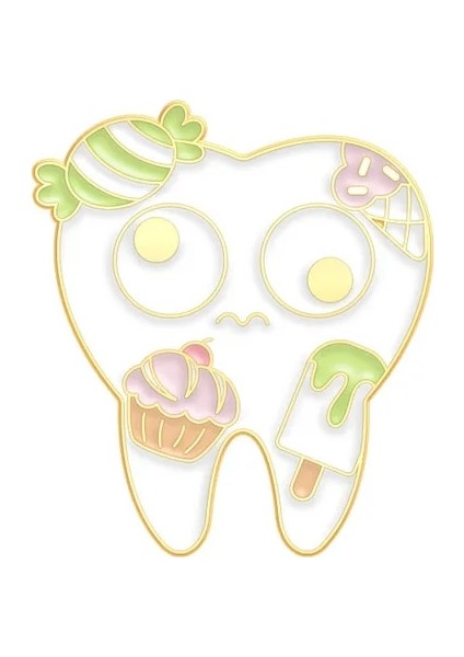 W7363 Sıcak Diş Diş Fırçası Metal Emaye Broş Sevimli Karikatür Diş Hekimliği Rozeti Pin Trendy Sırt Çantası Yaka Takı Hediyeler Çocuklar Için Arkadaşlar (Yurt Dışından)
