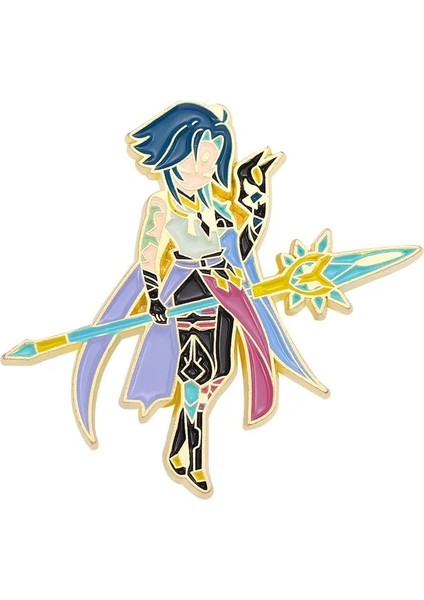 H06 Oyun Genshin Karikatür Metal Anime Emaye Broş Sevimli Yaka Pin ve Rozetleri Takı Aksesuarları Kumaş (Yurt Dışından)