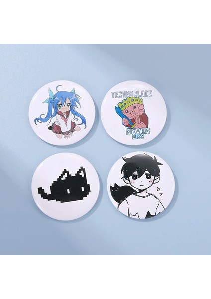 Stil-13 Avrupa ve Amerika Komik Sevimli Yuvarlak Geometri Akrilik Rozet Pin Karikatür Kedi Kurbağa Rozeti Erkek ve Kadın Giyim Aksesuarları Hediye (Yurt Dışından) modelleri