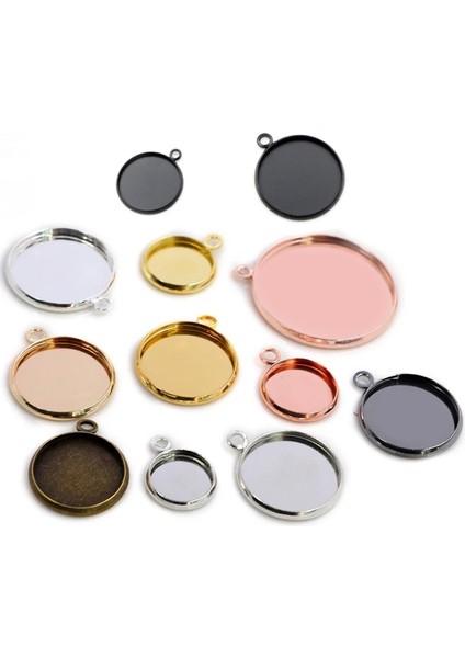 Bronz 8mm x 50 Adet 8 10 12 14 16 18 20 25 mm Yuvarlak Cabochon Taban Tepsi Çerçeveleri Takı Yapımı Bulguları Için Boş Ayar Malzemeleri Bilezik Kolye (Yurt Dışından) fiyatları