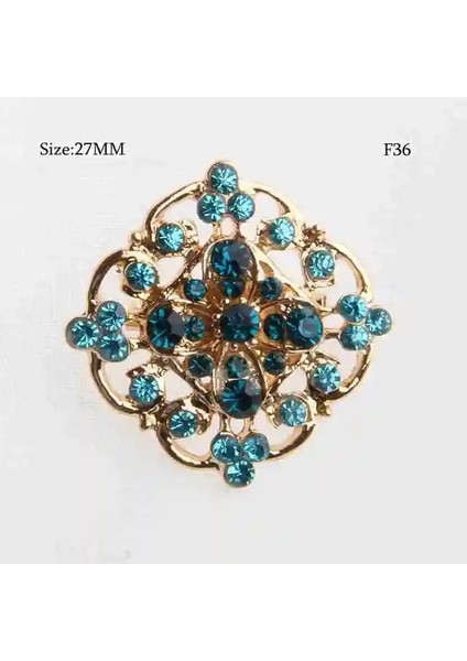 F36 1 Adet Kaplama Kristal Rhinestones Küçük Bejeweled Broş Pins Düğün Gelin Parti Yuvarlak Buket Diy Taklidi Aksesuarları (Yurt Dışından)