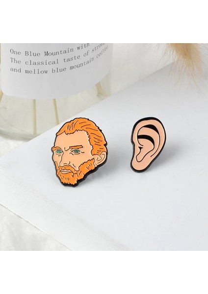 XZ2843 Dahi Ressam Van Gogh Emaye Pin Özel Fırça Sanat Yağlıboya Broş Rozeti Gömlek Yaka Pin Toka Takı Arkadaş Için Hediye (Yurt Dışından)