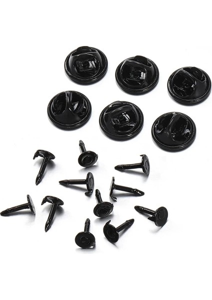 50 Adet Siyah 15MM Pimler ve Kapaklar 50 Takım Pimleri Kapaklar Düğme Kelebek Toka Pin Geri Sıkma Rozeti Tutucu Broş Debriyaj Tırnak Kravat Tıpalar Diy Takı Bulguları (Yurt Dışından)