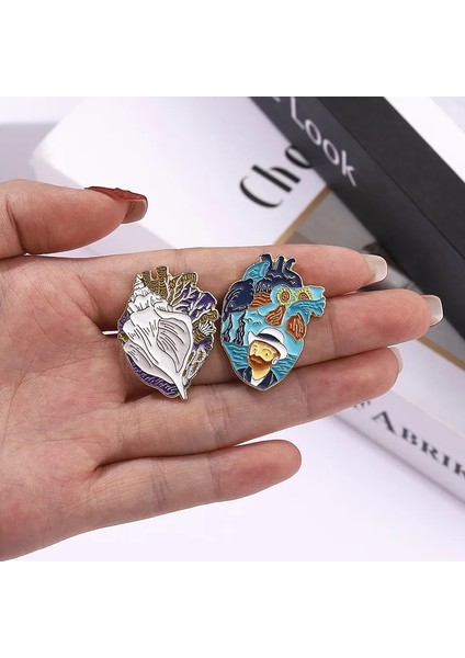 STYLE-2XZ1495-1 Yaratıcı Karikatür Organ Kalp Emaye Broş Renk Aşk Hançer Manzara Otobüs Güneş Hayvan Kalp Alaşım Pimleri Rozeti Punk Takı Hediye (Yurt Dışından) fırsatları