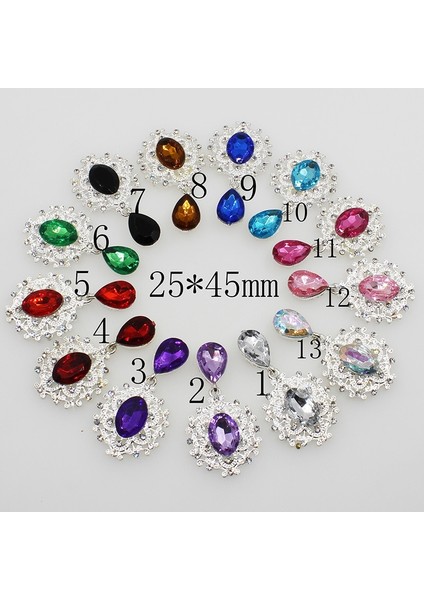 9. Kraliyet Mavi Ndelicate Parlayan Broş 45*25MM 10 Adet/takım Kristal Aksesuarları Moda Muhteşem Düğün Davetiyesi Tatil Yaratıcı Dekorasyon (Yurt Dışından) fiyatları