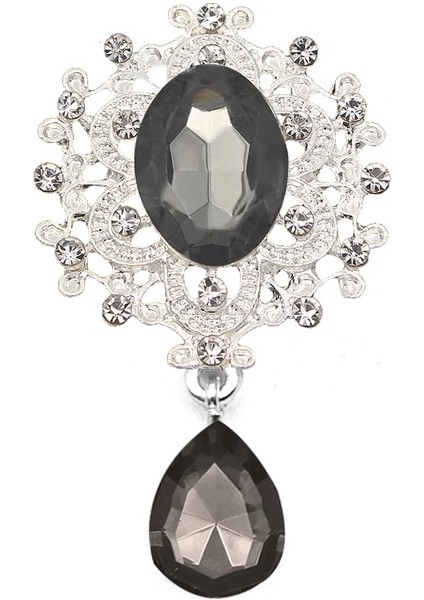 20.gri Ndelicate Parlayan Broş 45*25MM 10 Adet/takım Kristal Aksesuarları Moda Muhteşem Düğün Davetiyesi Tatil Yaratıcı Dekorasyon (Yurt Dışından)