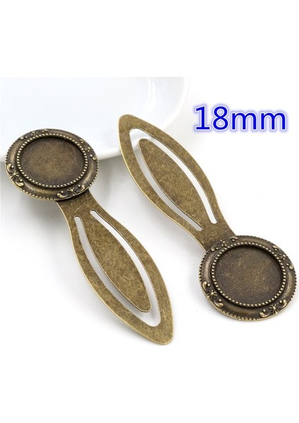 J1-11 Moda 2 Adet 18MM 20MM Iç Boyut Antik Gümüş Kaplama Bronz Siyah Basit Stil El Yapımı Kitap Ayracı Cabochon Tabanı Cameo Ayarı (Yurt Dışından)