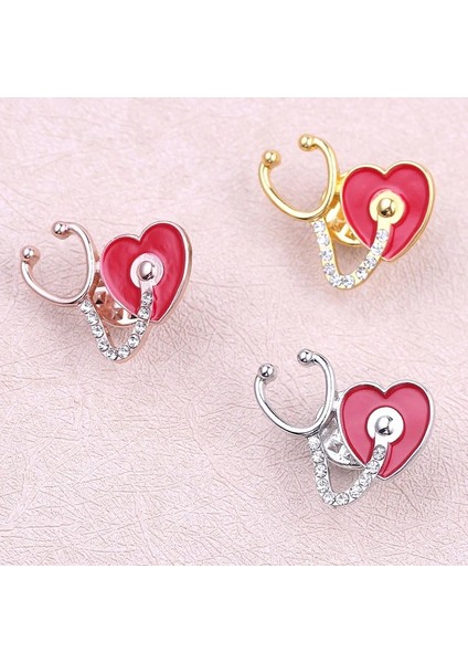 XZ028 1 Adet Doktor Hemşire Stetoskop Şekli Broş Kişilik Tıbbi Tıp Broş Pins Hastane Tedarik Sevimli Metal Takı Hediye (Yurt Dışından) indirimleri