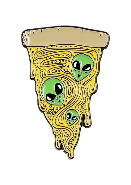 C1389 Pizza Noel Ağacı Metal Emaye Broş Karikatür Ufo Gramofon Gezegen Kraliçe Rozet Pin Moda Sevimli Yaka Sırt Çantası Takı Hediye (Yurt Dışından)