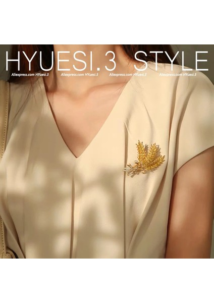 L Lüks Rhinestone Buğday Kulak Broş Kadın Kız Takım Elbise Ceket Sahte Inciler Bitki Yaka Iğnesi Düğün Parti Giysileri Dekor Aksesuarları (Yurt Dışından) fırsatları