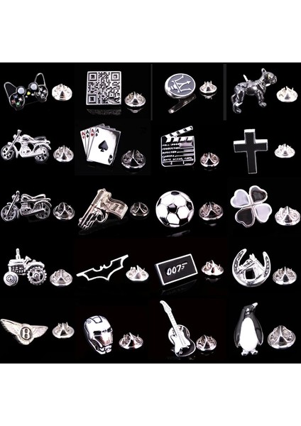 Stil 10 Wn Yaz Yeni Pirinç Retro Tarzı Siyah Emaye Broş Erkek Yaka Pin Moda Erkek ve Kadın Eşarp Şapka Sırt Çantası Rozeti Takı (Yurt Dışından) fiyatları