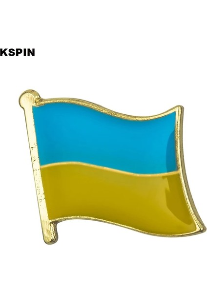 XY0997 Ukrayna Kalp Şekli Bayrağı Broş Yaka Pin Bayrağı Rozeti Broş Pins Rozetleri (Yurt Dışından)