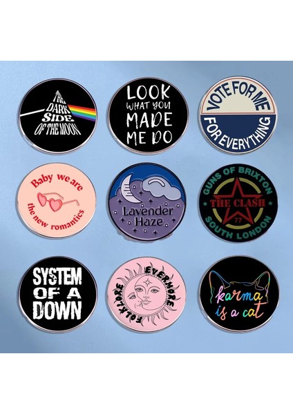 12 Popüler Rock Grubu Broş Şarkı Müzik Rozeti Yaka Pin Fan Arkadaş Koleksiyonu Madalya Giyim Çantası Moda Takı Aksesuarları Hediye (Yurt Dışından) fiyatları