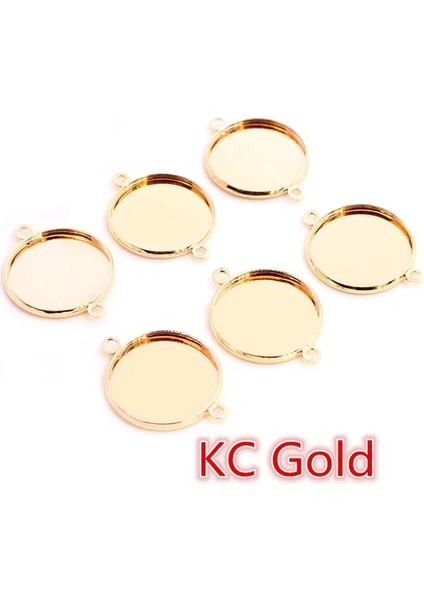 Kc Altın 16MM x 20 Adet 8-25MM Cabochon Taban Tepsi Çerçeveleri Boş Altın Bilezik Ayar Malzemeleri Takı Yapımı Bulguları Aksesuarları (Yurt Dışından)
