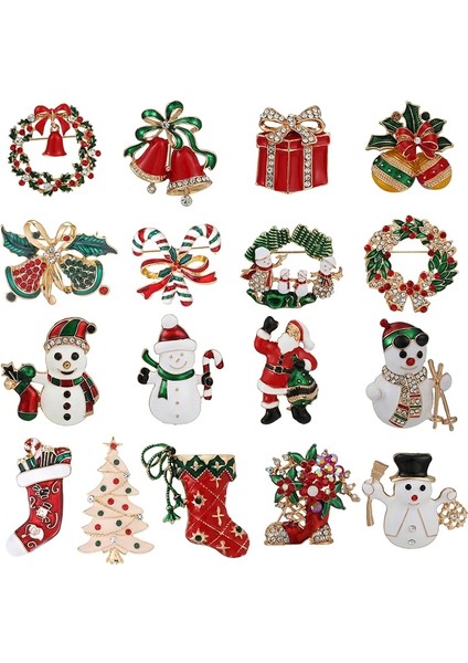 019 Noel Ağacı Broş Kadın Erkek Eşi Rhinestone Noel Emaye Kırmızı Şapka Eldiven Pimleri Moda Takı Kış Ceket Kap Broşlar (Yurt Dışından) fiyatları