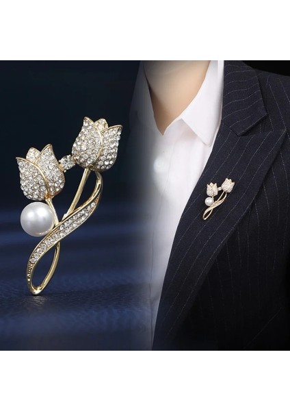 Beyaz Gül Gül Çiçek Broş Opal Taş Taklidi Broş Kadınlar Için Takım Elbise Pimleri Moda Giyim Düğün Takısı Accesorios Mujer Hediyeler (Yurt Dışından) indirimleri