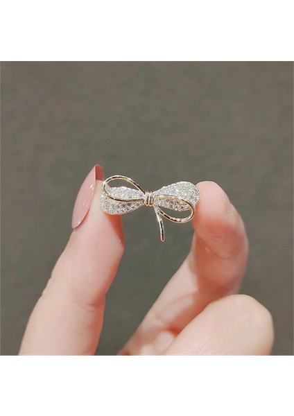 Geyik Moda Küçük Broş Pin Çiçek Hayvan Yay Kadınlar Için Broşlar Metal Yaka Iğneler Parlama Önleyici Sabit Kazak Giyim Aksesuarları (Yurt Dışından)