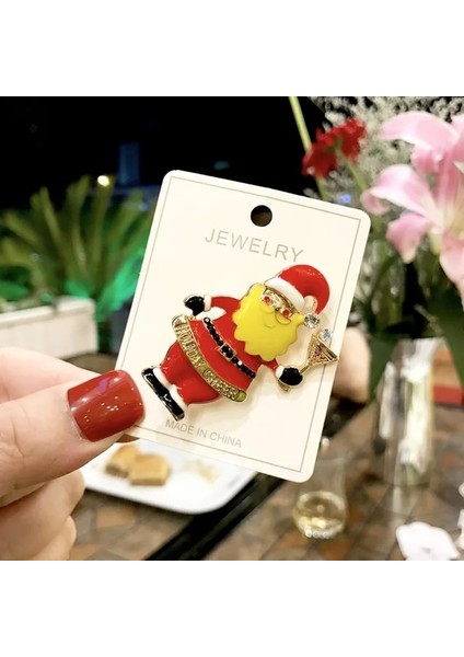 19 Noel Emaye Broş Kardan Adam Noel Baba Ağacı Çelenk Metal Pimleri Moda Takı Hediye Kadınlar Için Mutlu Noel Dekor Hediyeler (Yurt Dışından)