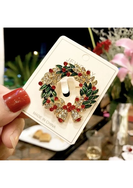 19 Noel Emaye Broş Kardan Adam Noel Baba Ağacı Çelenk Metal Pimleri Moda Takı Hediye Kadınlar Için Mutlu Noel Dekor Hediyeler (Yurt Dışından)