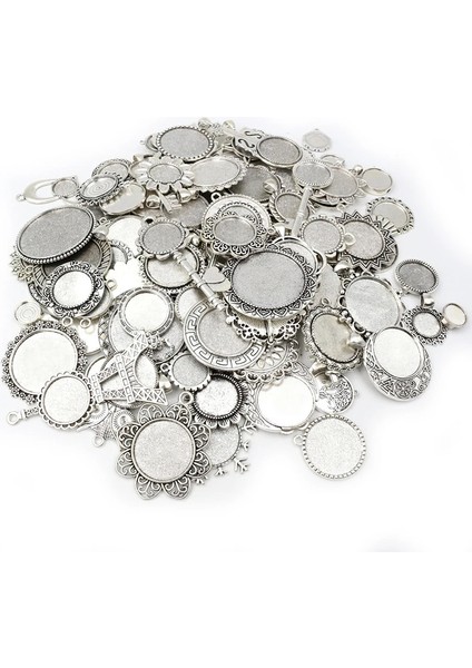 Yuvarlak Bronz 30 Gram Mix Stilleri Antik Bron Gümüş Kaplama Çinko Alaşım Kolye Boş Cameo Kabaşon Taban Ayar Çerçeveleri Takı Aksesuarları (Yurt Dışından) modelleri