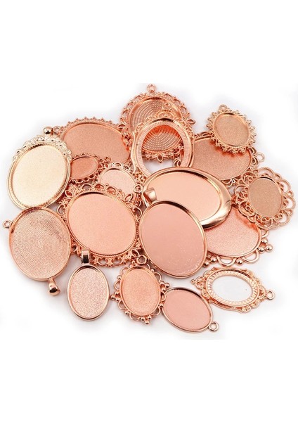 Yuvarlak Bronz 30 Gram Mix Stilleri Antik Bron Gümüş Kaplama Çinko Alaşım Kolye Boş Cameo Kabaşon Taban Ayar Çerçeveleri Takı Aksesuarları (Yurt Dışından) indirimleri