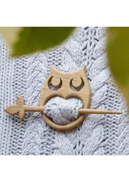 Baykuş Broş Pin Ahşap Hayvan Desen Diy Zanaat Rozeti Karikatür Pin Komik Sevimli Şal Pin Eşarp Toka Toka Pimleri Takı Hediye (Yurt Dışından)