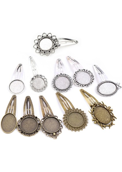 J5-21 14 16MM 18MM 20MM Yuvarlak Oval 18X25MM Antik Gümüş Kaplama Bronz Bakır Malzeme Firkete Saç Klipleri Taban Ayarı Cabochon Cameo (Yurt Dışından) fiyatları
