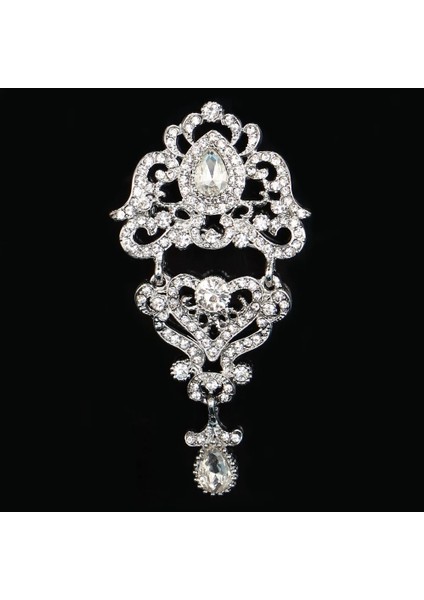 5 Altın Diezi Vintage Altın Gümüş Renk Kristal Broş Düğün Kadınlar Için Parti Elbise Taklidi Gelin Buketi Su Damlası Broş Pins (Yurt Dışından) fırsatları