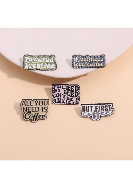 Stil-5 Kahve Fincanı Elemanı Emaye Pimleri Ihtiyacınız Olan Her Şey Tarafından Desteklenmektedir Kahve Metal Rozet Broş Dekorasyon Toka Pin Aksesuarı Madalya Takı (Yurt Dışından) fiyatları