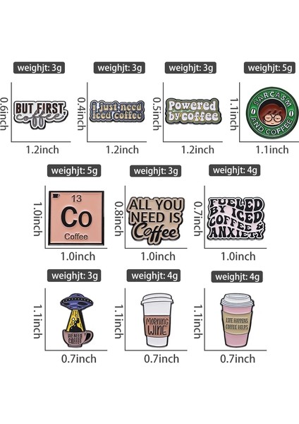 Stil-5 Kahve Fincanı Elemanı Emaye Pimleri Ihtiyacınız Olan Her Şey Tarafından Desteklenmektedir Kahve Metal Rozet Broş Dekorasyon Toka Pin Aksesuarı Madalya Takı (Yurt Dışından) fırsatları