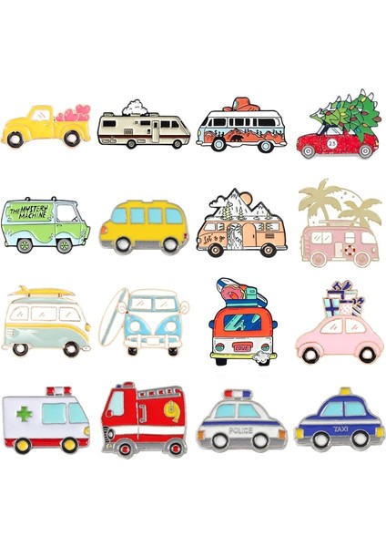 STYLE-6XZ297-2 Karikatür Sevimli Araç Araba Emaye Pimleri Seyahat Otobüs Tatil Manzara Aşk Hediye Araba Alaşım Broş Rozet Tatlı Kadın Takı Hediye (Yurt Dışından) fiyatları