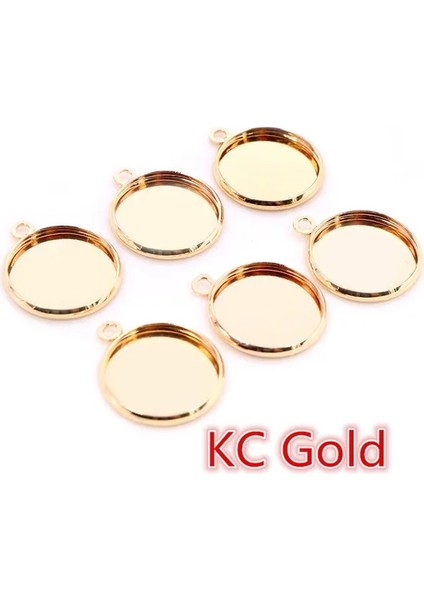 Kc Altın 18MM x 20 Adet 8 10 12 14 16 18 20 25 mm Yuvarlak Cabochon Taban Tepsi Çerçeveleri Takı Yapımı Bulguları Için Boş Ayar Malzemeleri Bilezik Kolye (Yurt Dışından)