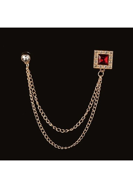 Stil 1 Skeds Moda Taklidi Erkekler Klasik Zincir Broş Takım Elbise Takı Vintage Kristal Dekorasyon Ziyafet Broş Rozetleri Pin Korsaj (Yurt Dışından)